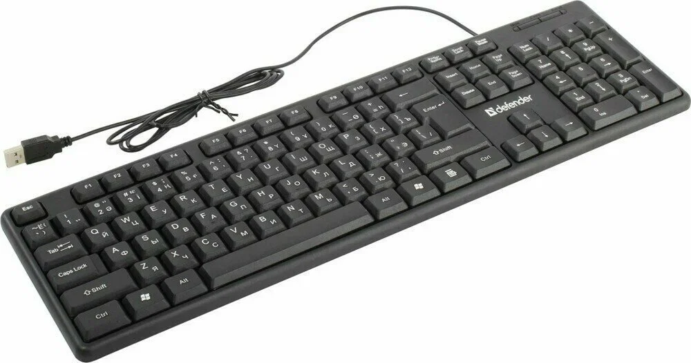 Defender Клавиатура проводная Element HB-520 / 104 клав. / классическая раскладка / черный, USB.