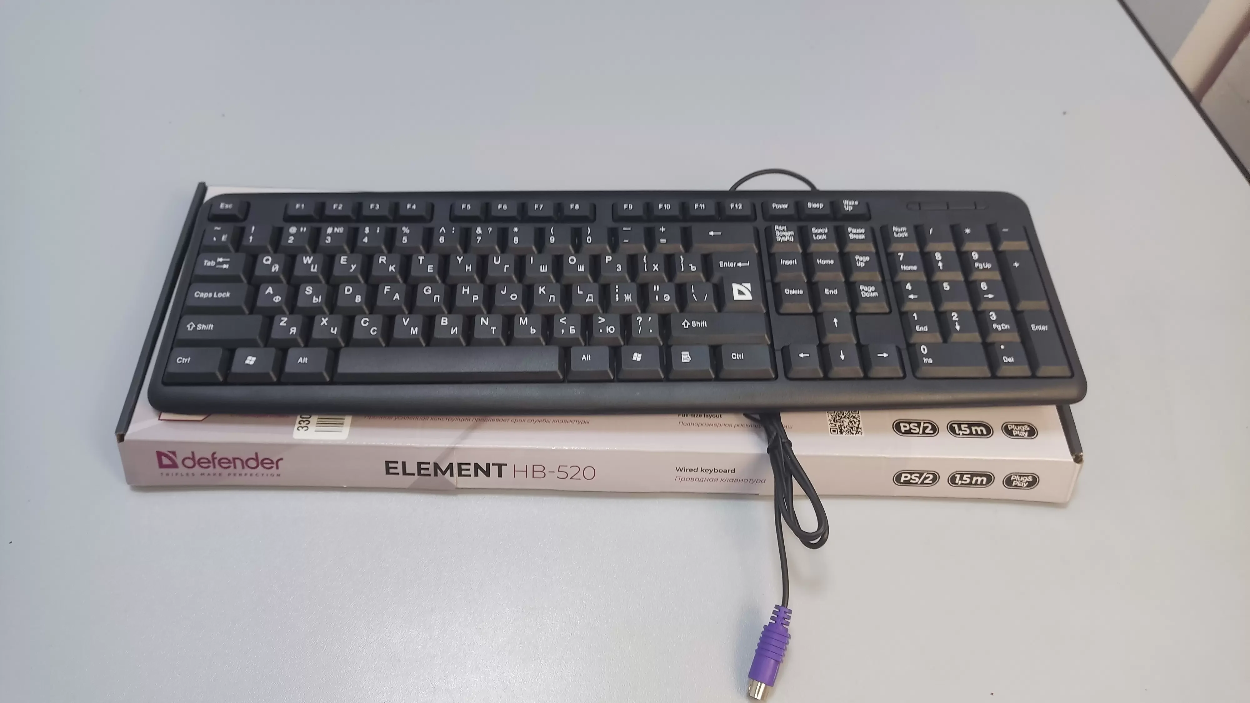 Defender Клавиатура проводная Element HB-520 / 104 клав. / классическая раскладка / черный, USB.