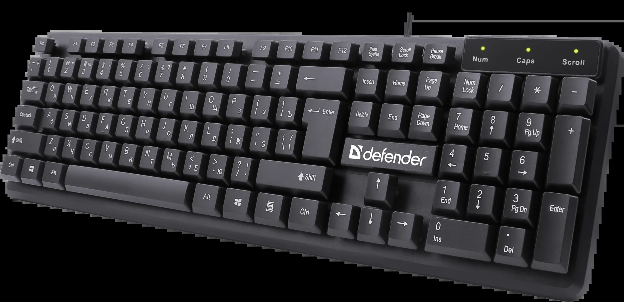 Defender Клавиатура проводная Symbol HB-559 RU,черный,104 кн,1.5м