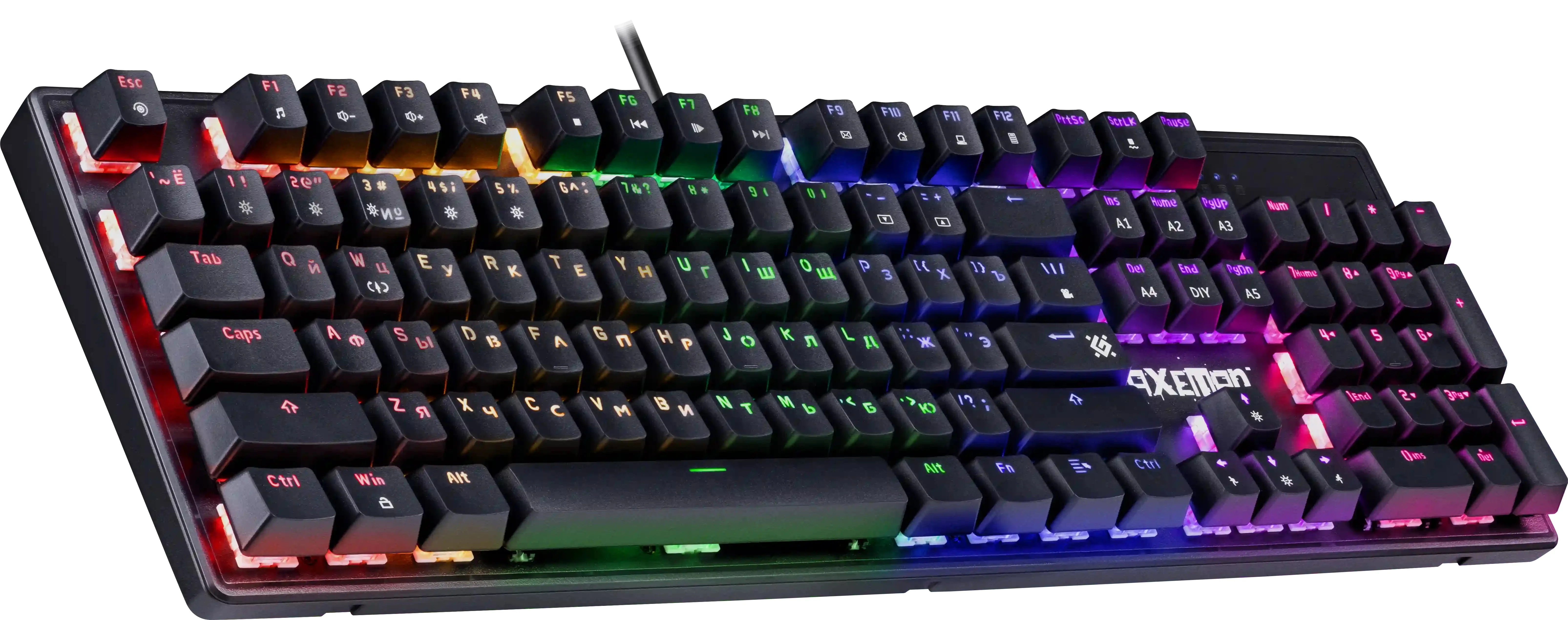 Defender Механическая клавиатура Axeman GK-302 RU,Rainbow,104+FN,кр.свитчи
