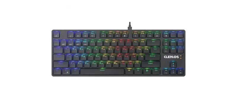 Defender Механическая клавиатура Cleikos GK-135 RU,RGB,чер,BT+2.4G,корич.св,87