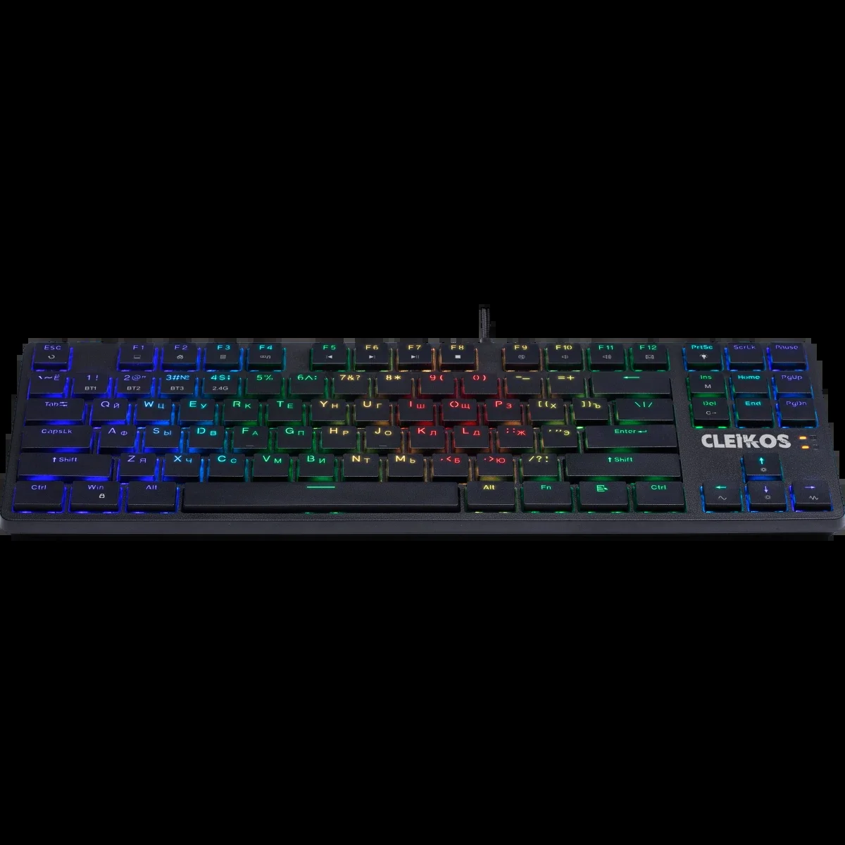 Defender Механическая клавиатура Cleikos GK-135 RU,RGB,чер,BT+2.4G,корич.св,87