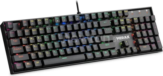 Defender Механическая клавиатура Mirax GK-352 RU,RGB,черн,син.свитчи,104кн