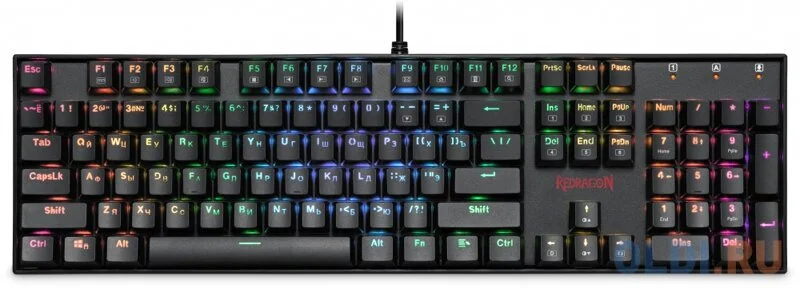 Defender Механическая клавиатура Mirax GK-352 RU,RGB,черн,син.свитчи,104кн