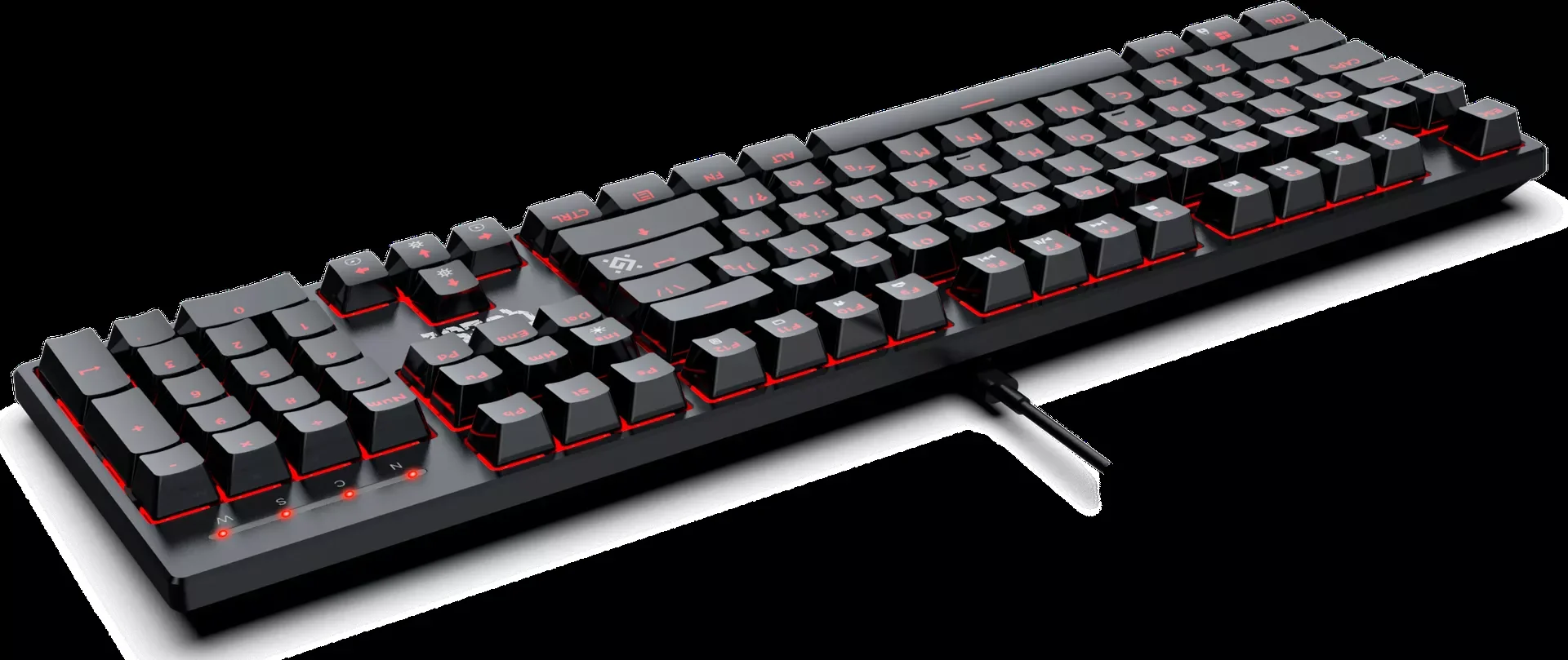 Defender Механическая клавиатура Quest GK-596 RU,черный,104кн,SNK красные