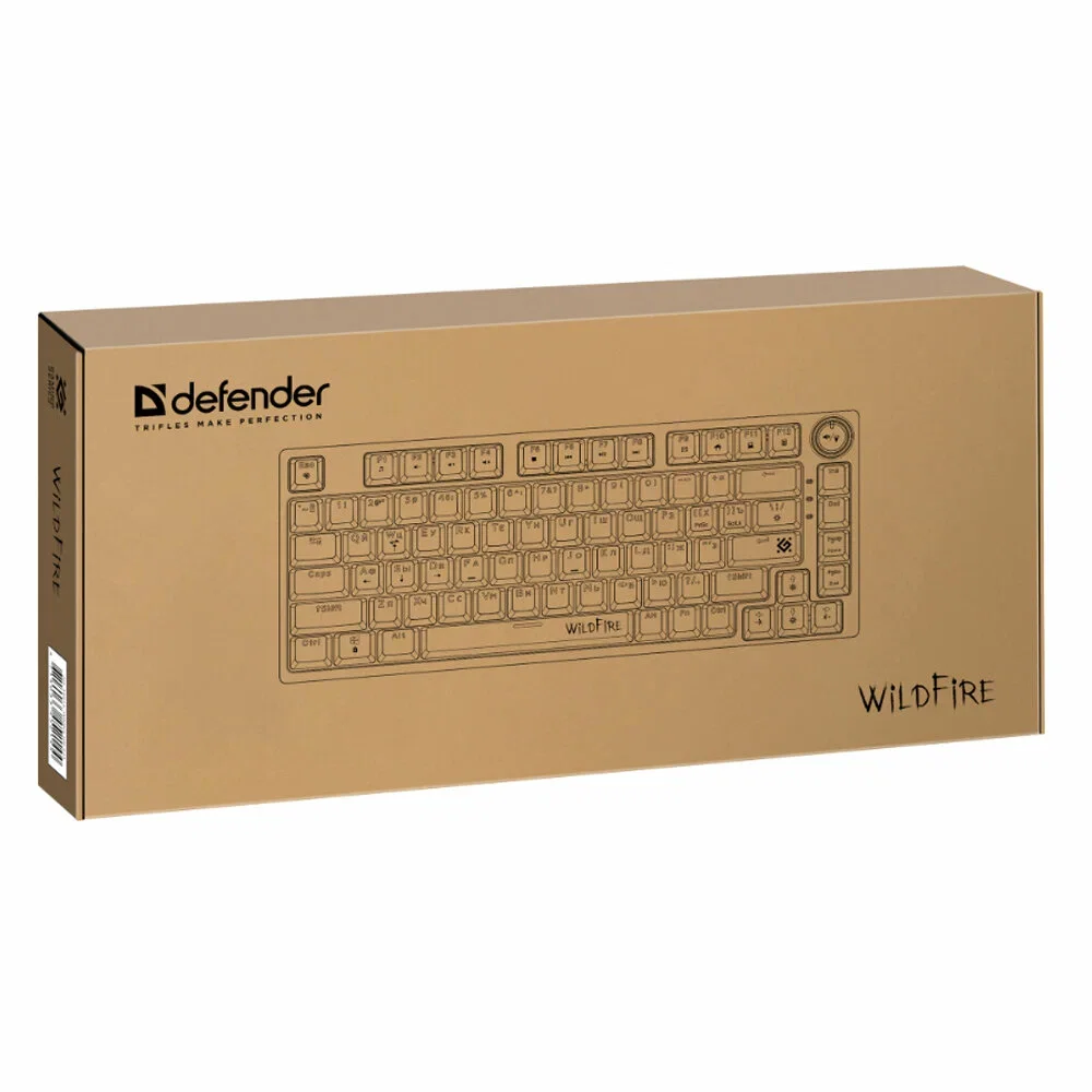 Defender Механическая клавиатура Wildfire GK-213 RU,сер/чер,82кн,TNT розов,1.5м