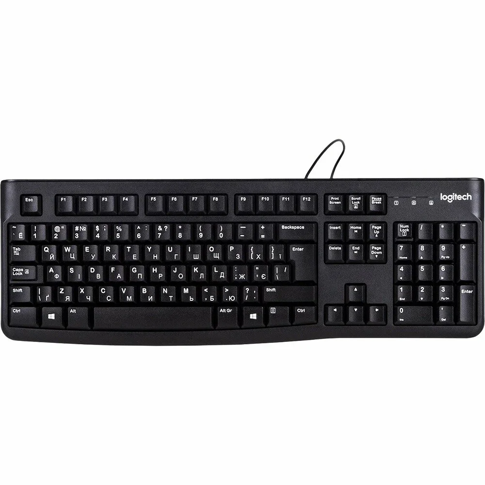 Logitech Клавиатура проводная K120 For Business Black RUS - USB, 104 кл., чёрный.