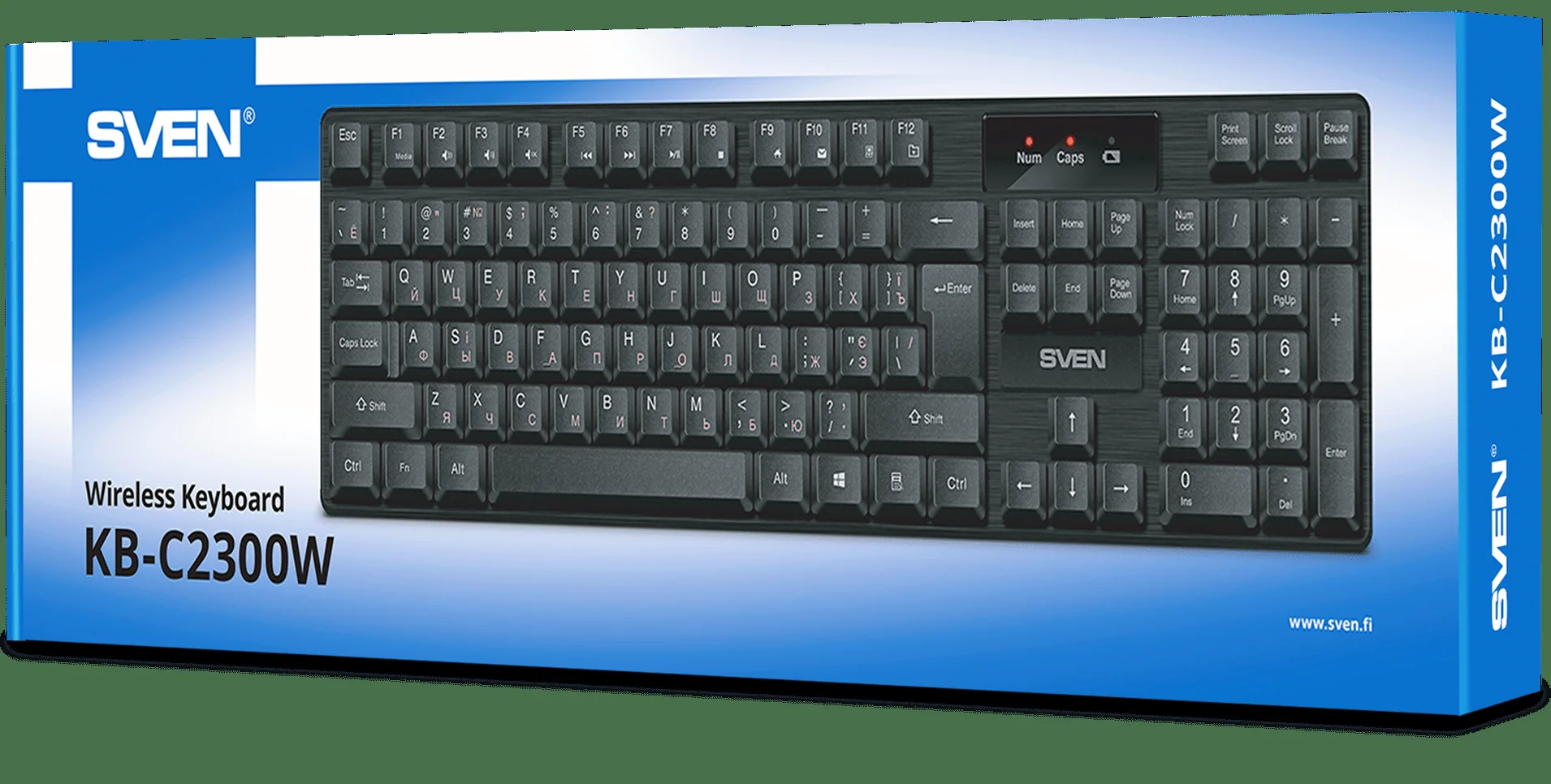 SVEN Клавиатура беспроводная KB-C2300W (2,4 GHz, 104кл.)