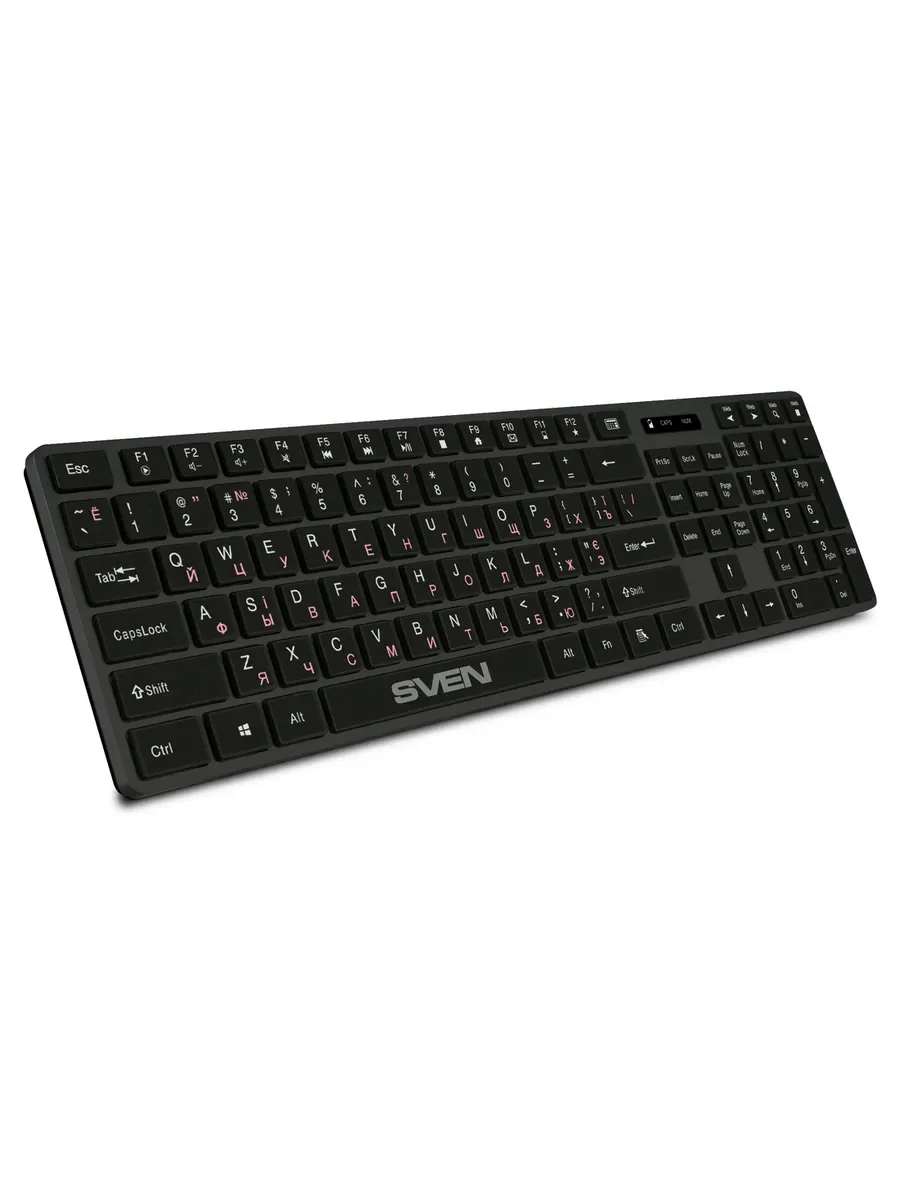 SVEN Клавиатура беспроводная KB-E5300W графит (109 кл.+12Fn)