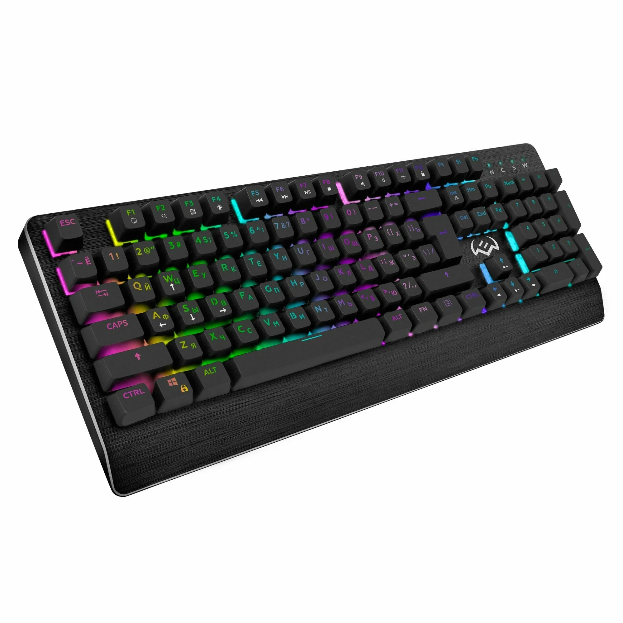 SVEN Клавиатура игровая механическая KB-G9700 (104 кл.+12Fn,RED switch, RGB, мет. корпус)
