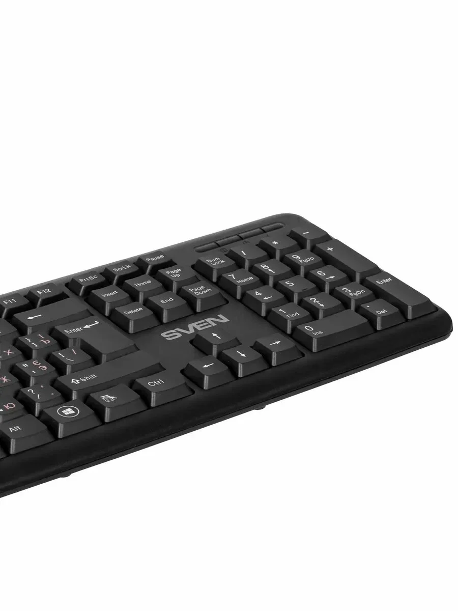 SVEN Клавиатура проводная KB-S230 чёрная (104кл, каб. 2м)