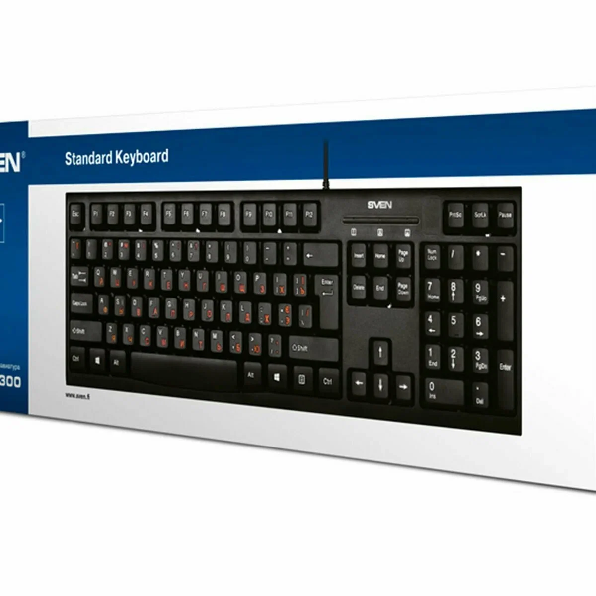 SVEN Клавиатура проводная KB-S300 чёрная (104 кл.)