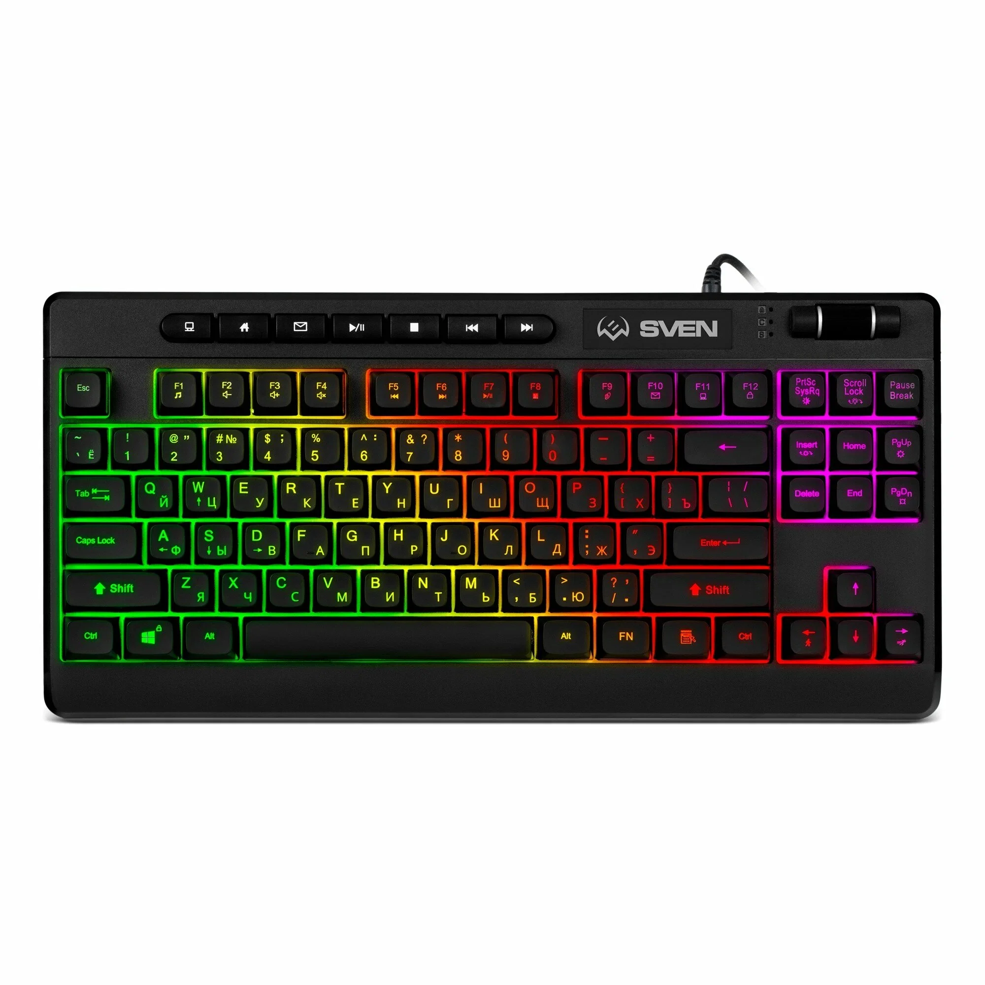 SVEN Клавиатура проводная игровая KB-G8200 (95кл, ПО, RGB-подсветка)  1