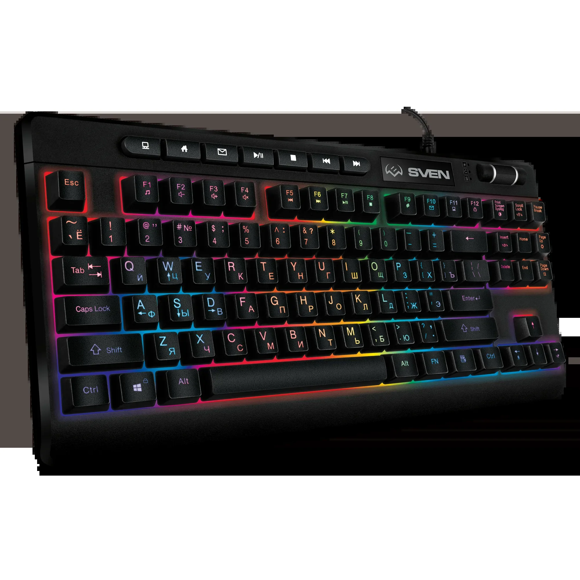 SVEN Клавиатура проводная игровая KB-G8200 (95кл, ПО, RGB-подсветка)  1