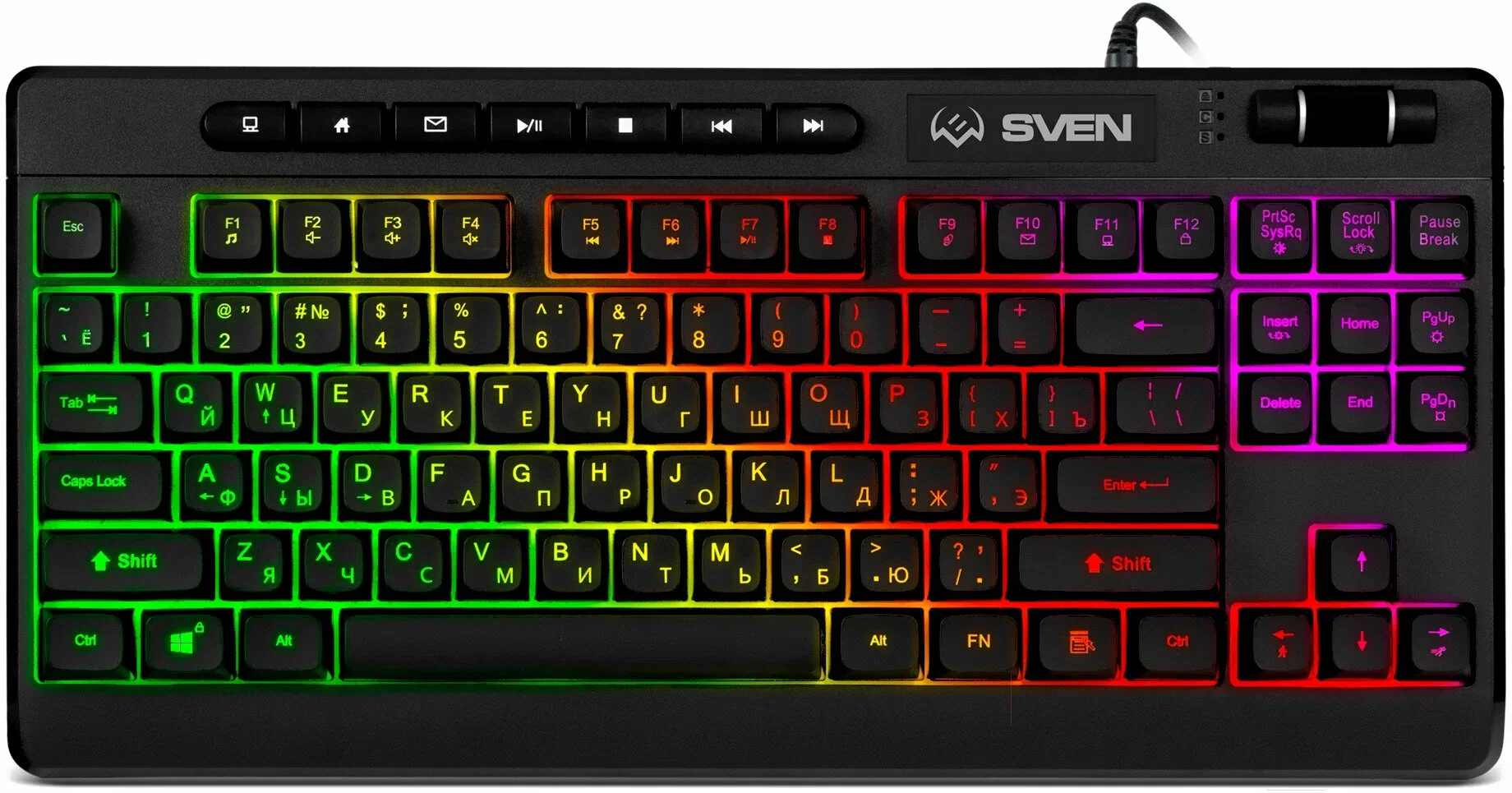 SVEN Клавиатура проводная игровая KB-G8200 (95кл, ПО, RGB-подсветка)  1
