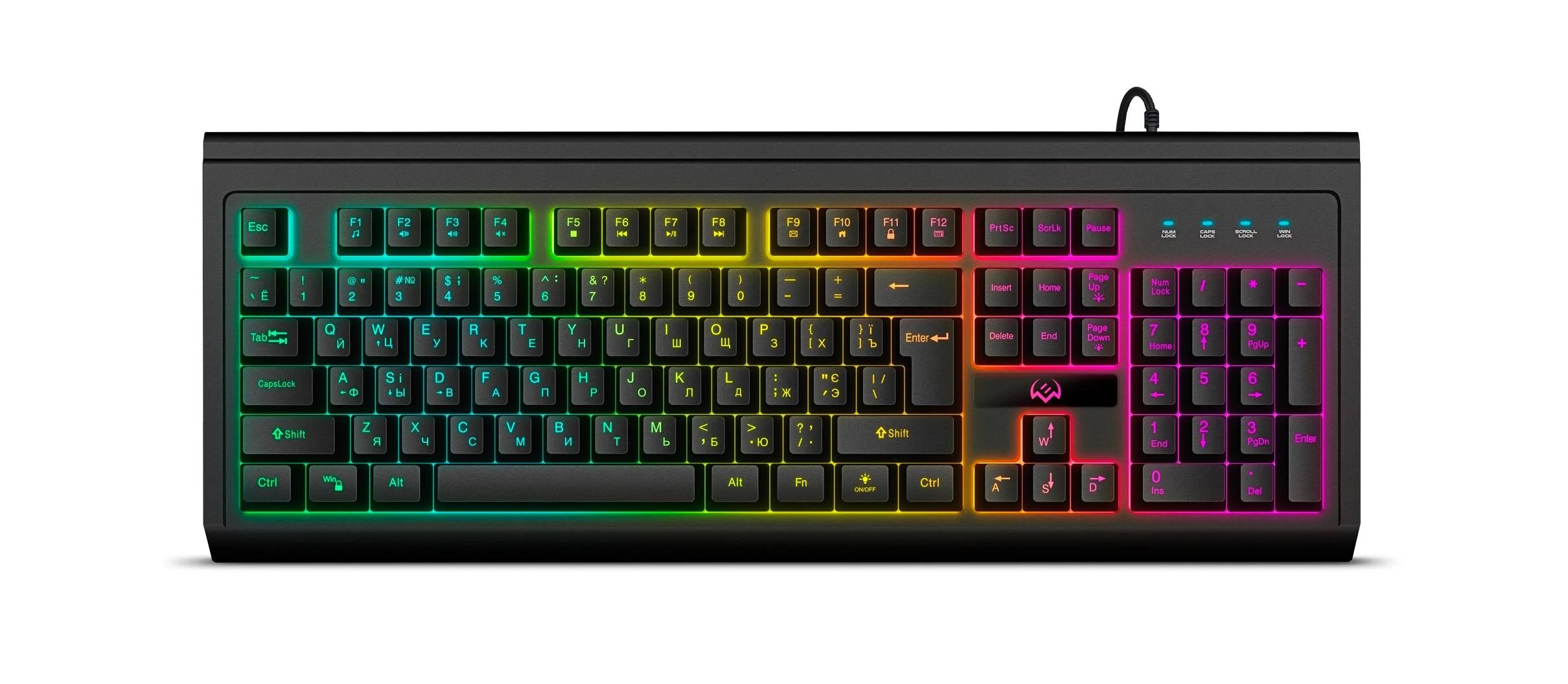 SVEN Клавиатура проводная игровая KB-G8400 (104кл, ПО, RGB-подсветка)  1