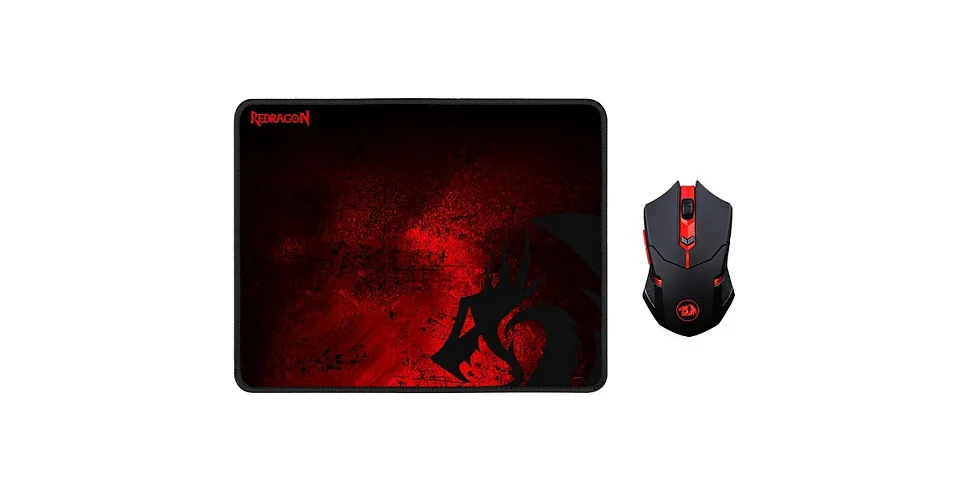 Redragon Игровой набор M601WL-BA RU,беспроводная мышь+ковер