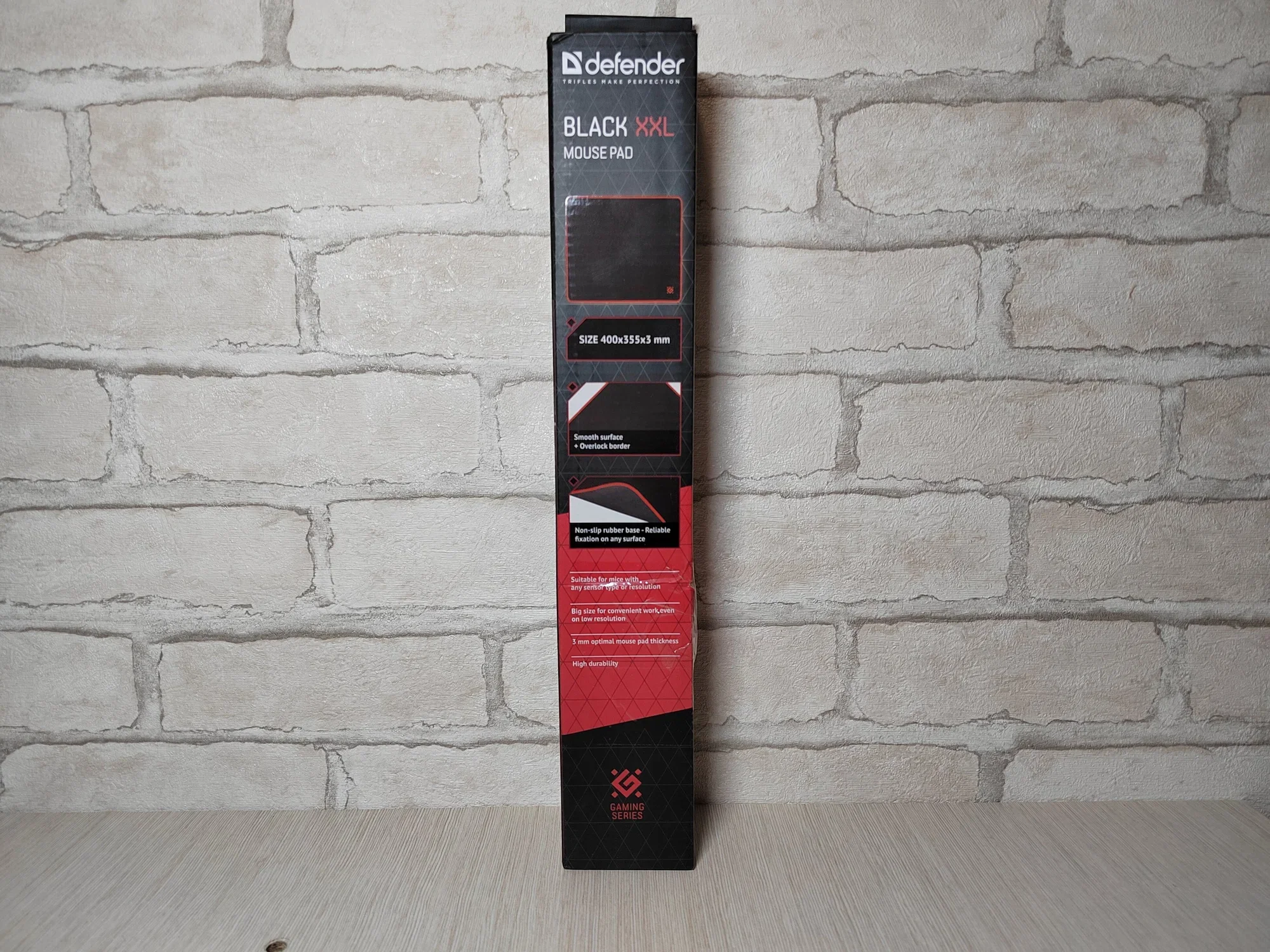 Defender Игровой коврик Black XXL 400x355x3 мм, ткань+резина
