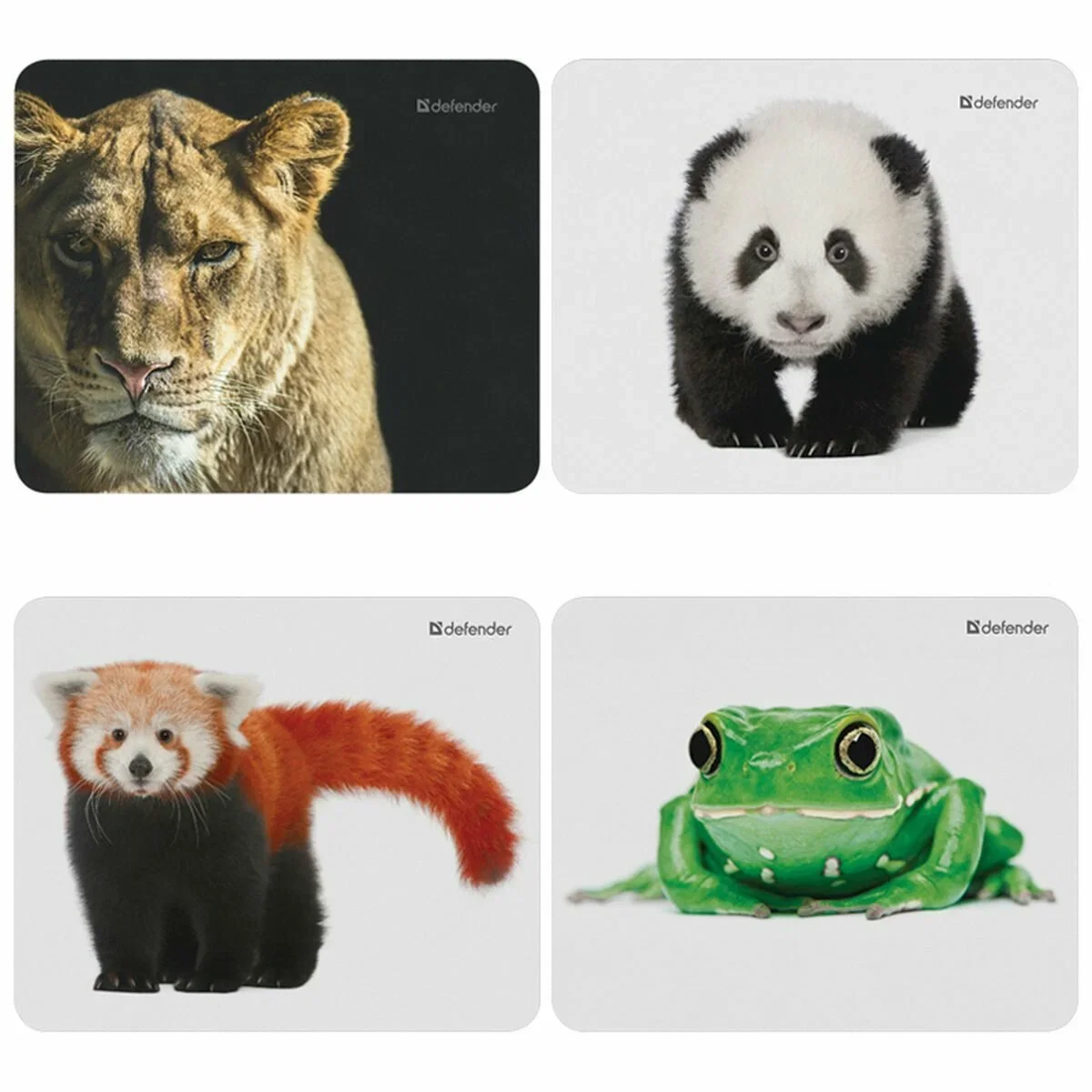 Defender Коврик для мыши Wild Animals 220x180x2 мм, ассорти - 8 видов.