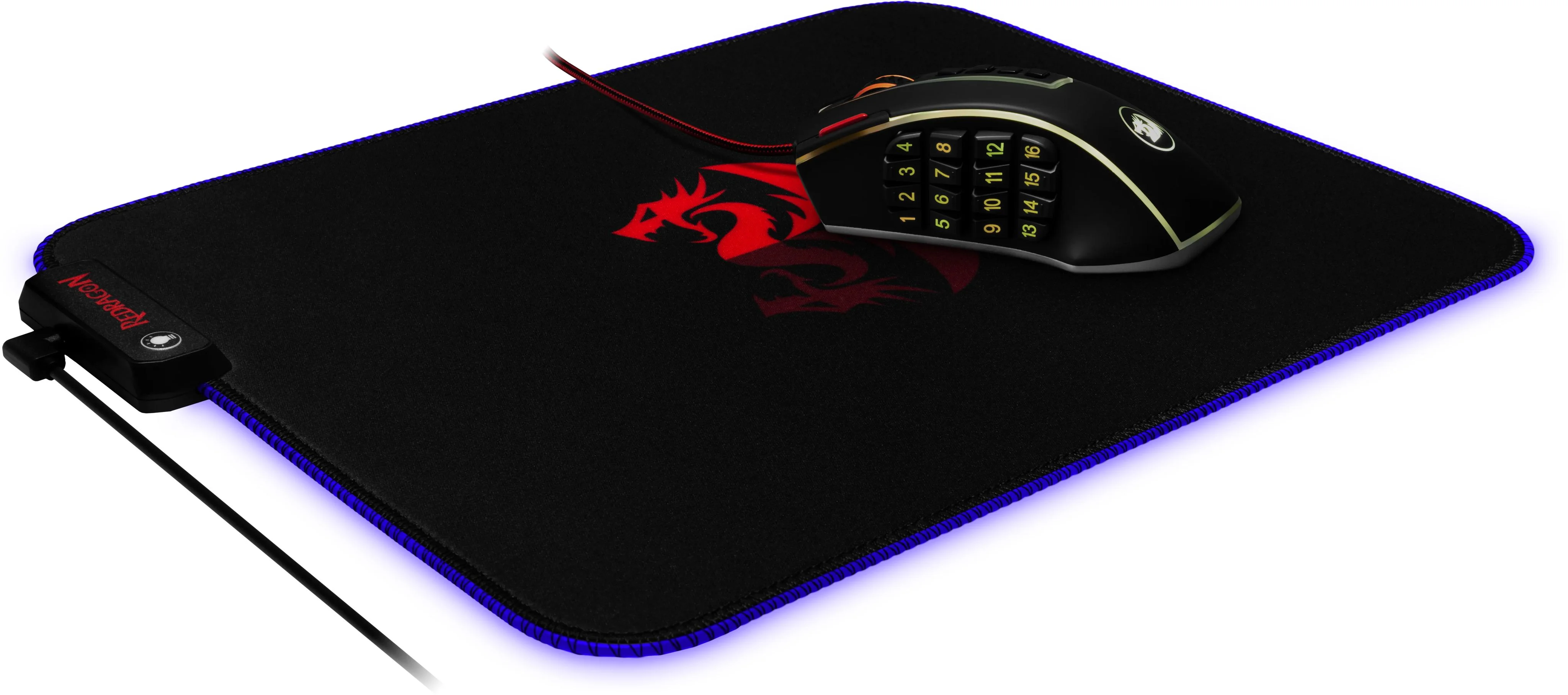 Redragon Игровой коврик Pluto Подсветка, 330x260x3 мм