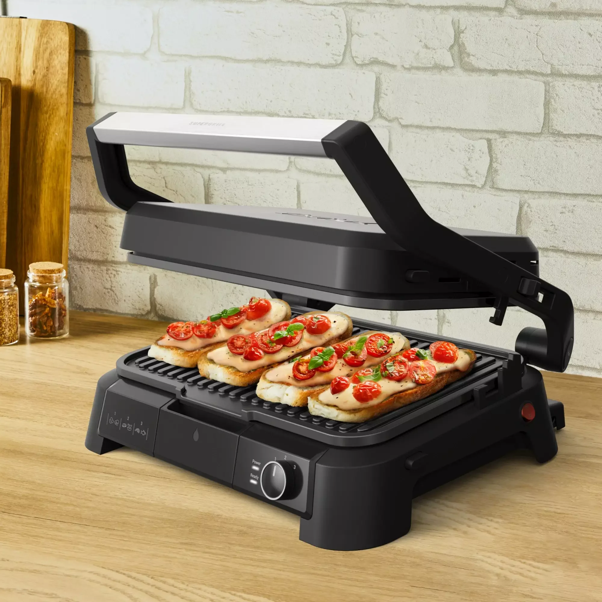Электрогриль Tefal GC520DE0, черный/серебристый 1510002834
