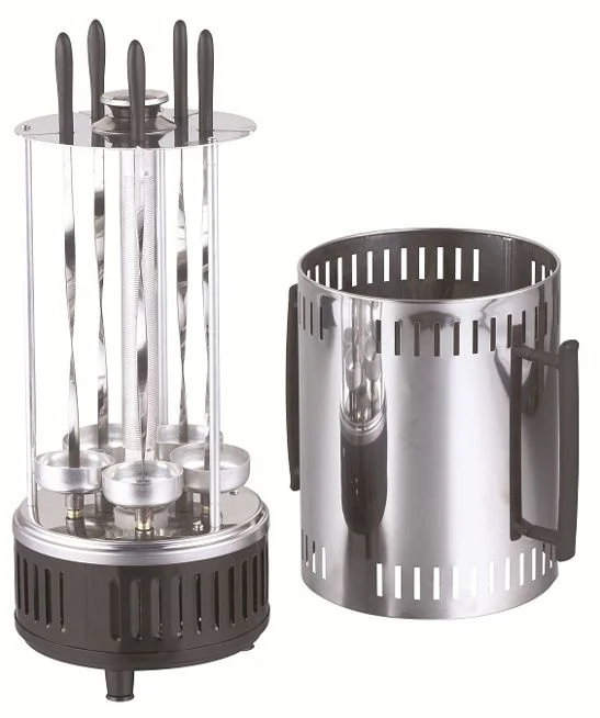 Электрошашлычница Centek CT-1461 -1000Вт, нагреватель из стали, Кнопка Вкл/выкл, вращ 12раз/мин