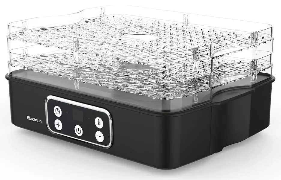 Сушилка для овощей и фруктов Blackton Bt FD1112 Black, Мощность 240 Вт, Регулировка температуры 35-70 °С, Таймер 1-72 часа