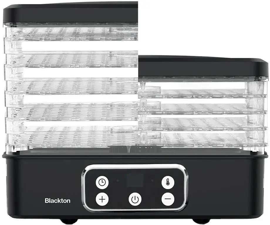 Сушилка для овощей и фруктов Blackton Bt FD1112 Black, Мощность 240 Вт, Регулировка температуры 35-70 °С, Таймер 1-72 часа