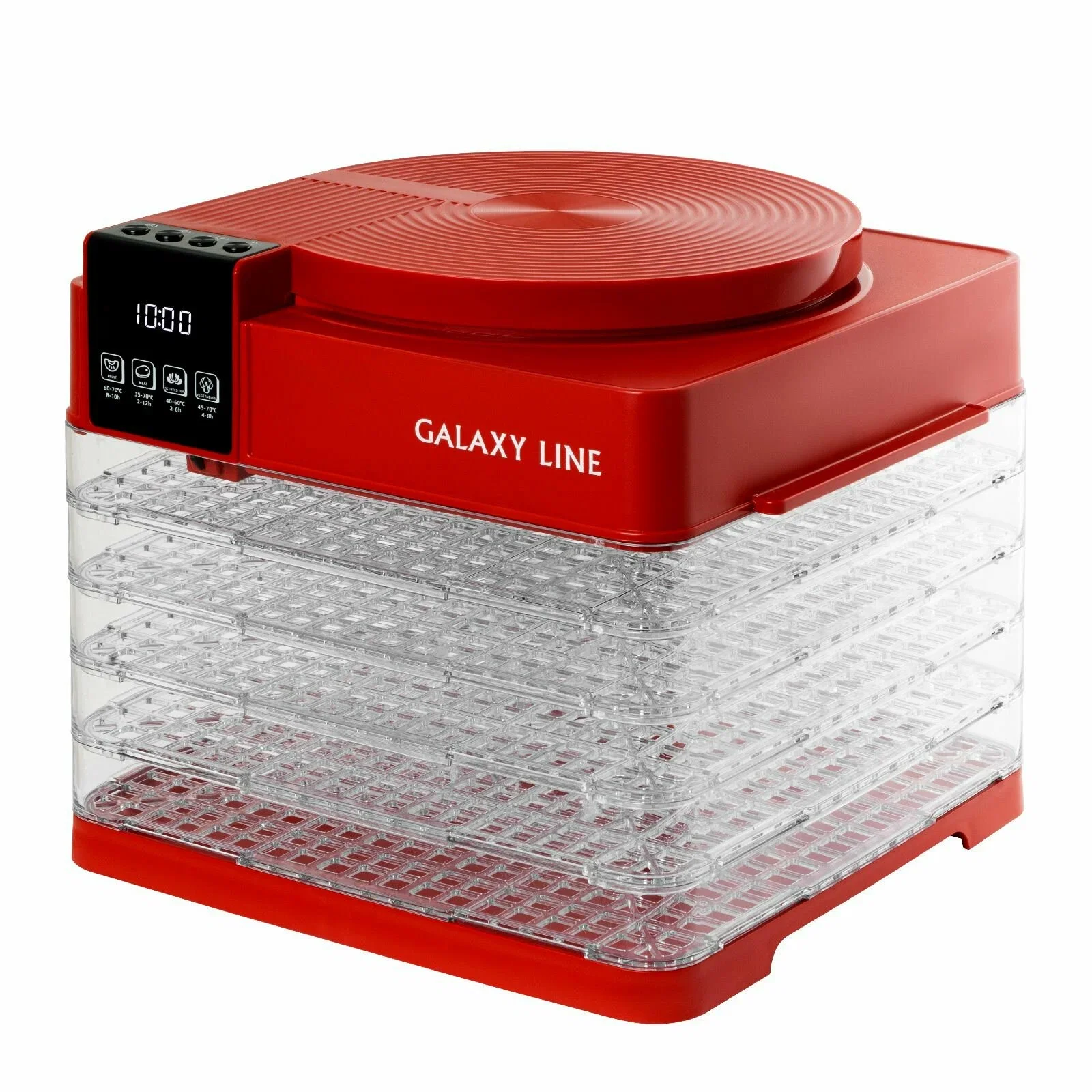 Сушилка для овощей и фруктов Galaxy Line GL 2630, зеленый, с электронным управлением, 450 Вт