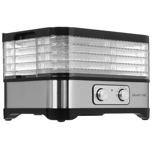 Сушилка для овощей и фруктов Galaxy Line GL 2639, черный с серебристым, с механическим управлением, 500 вт