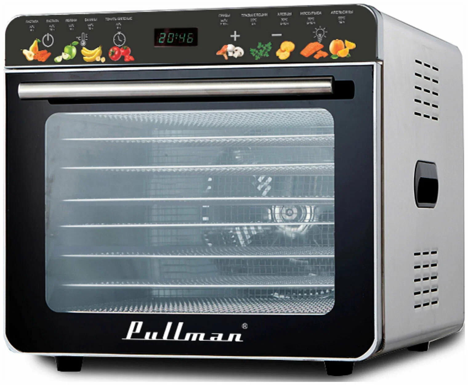 Сушилка для овощей и фруктов Pullman PL-100, 6 уровней, 9 поддонов, 500 Вт