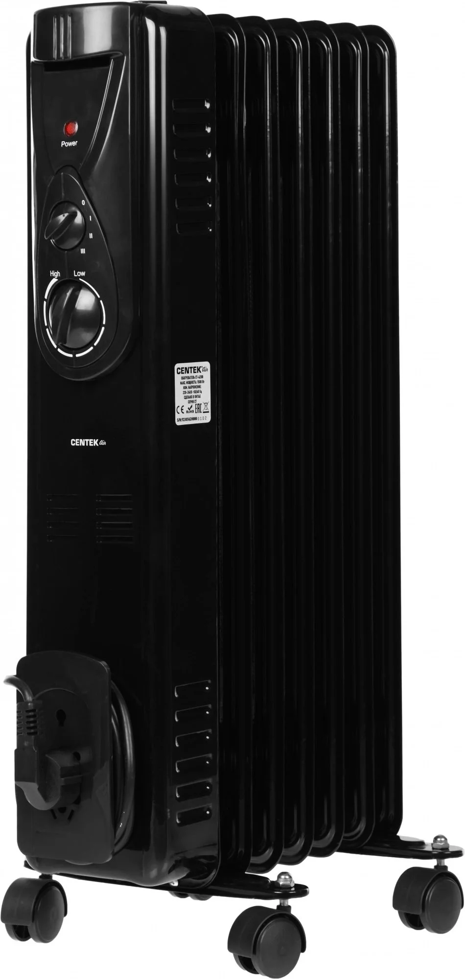 Маслян, обогреватель Centek CT-6200 1500Вт черный
