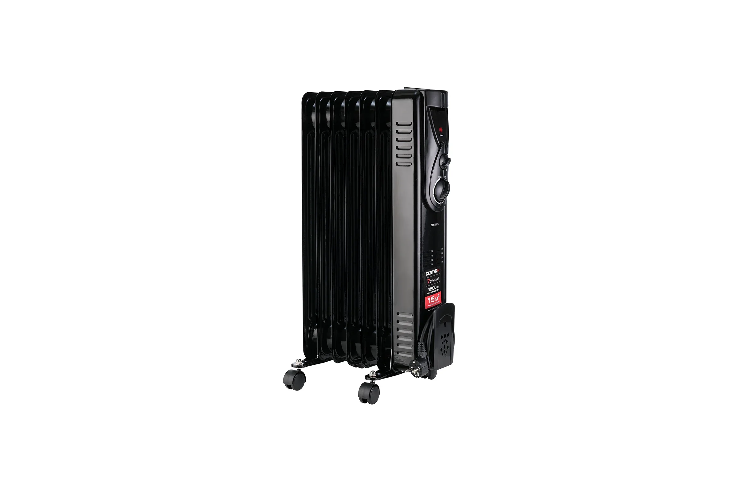 Маслян, обогреватель Centek CT-6200 1500Вт черный — фото 3