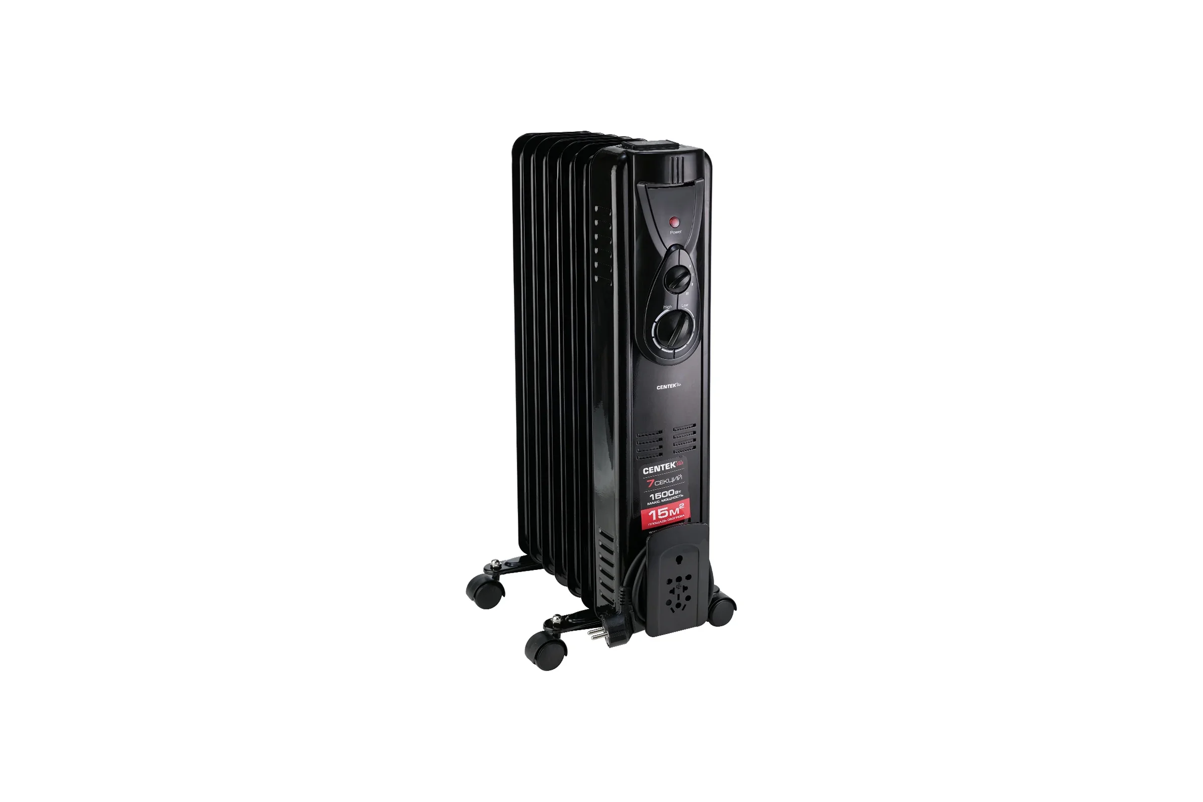 Маслян, обогреватель Centek CT-6200 1500Вт черный — фото 4