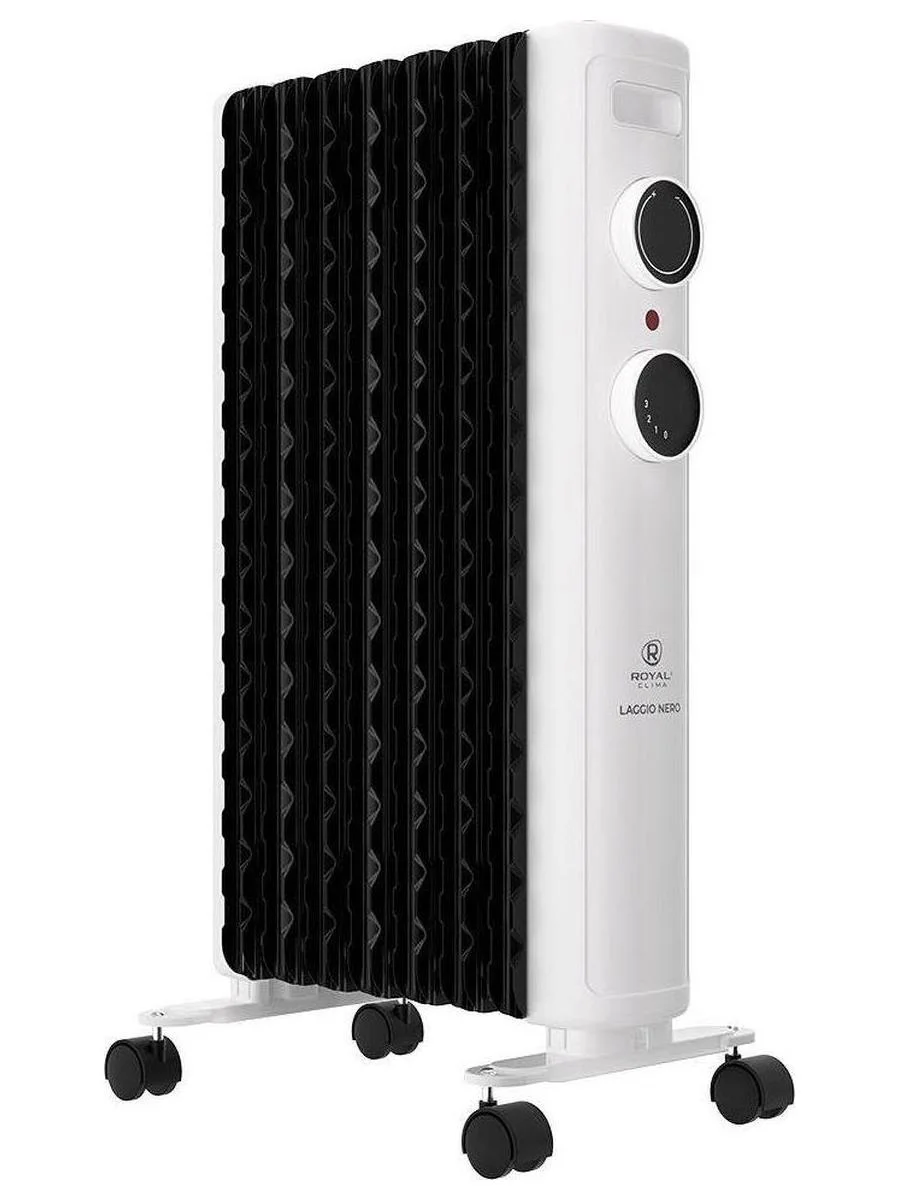 Маслян, обогреватель Royal Clima LAGGIO NERO ROR-LN7-1500M 1500Вт белый/серый