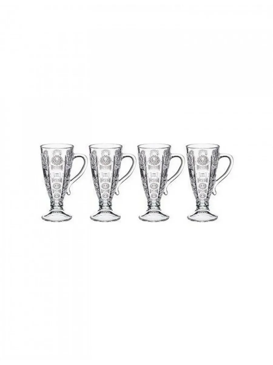 НАБОР ИЗ 4-Х КРУЖЕК "MUZA CRYSTAL" 250 МЛ. ВЫСОТА=16,5 СМ. (КОР=12НАБ.)