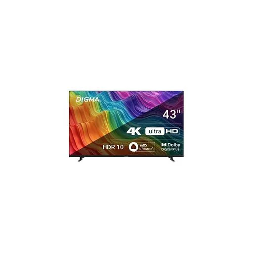 Телевизор LED 32" Digma DM-LED32SBB33 1920x1080, FHD, 60 Гц, Smart TV, YaOS, черный