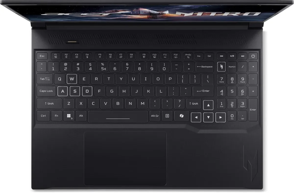 Ноутбук Acer Nitro V 16S ANV16S-71-7771 Intel Core 7 240H/16Gb/SSD1Tb/RTX5060 8Gb (85W)/15.6"/IPS/WUXGA/1920x1200/180Hz/Win11 (SL English)/Black/2.1kg