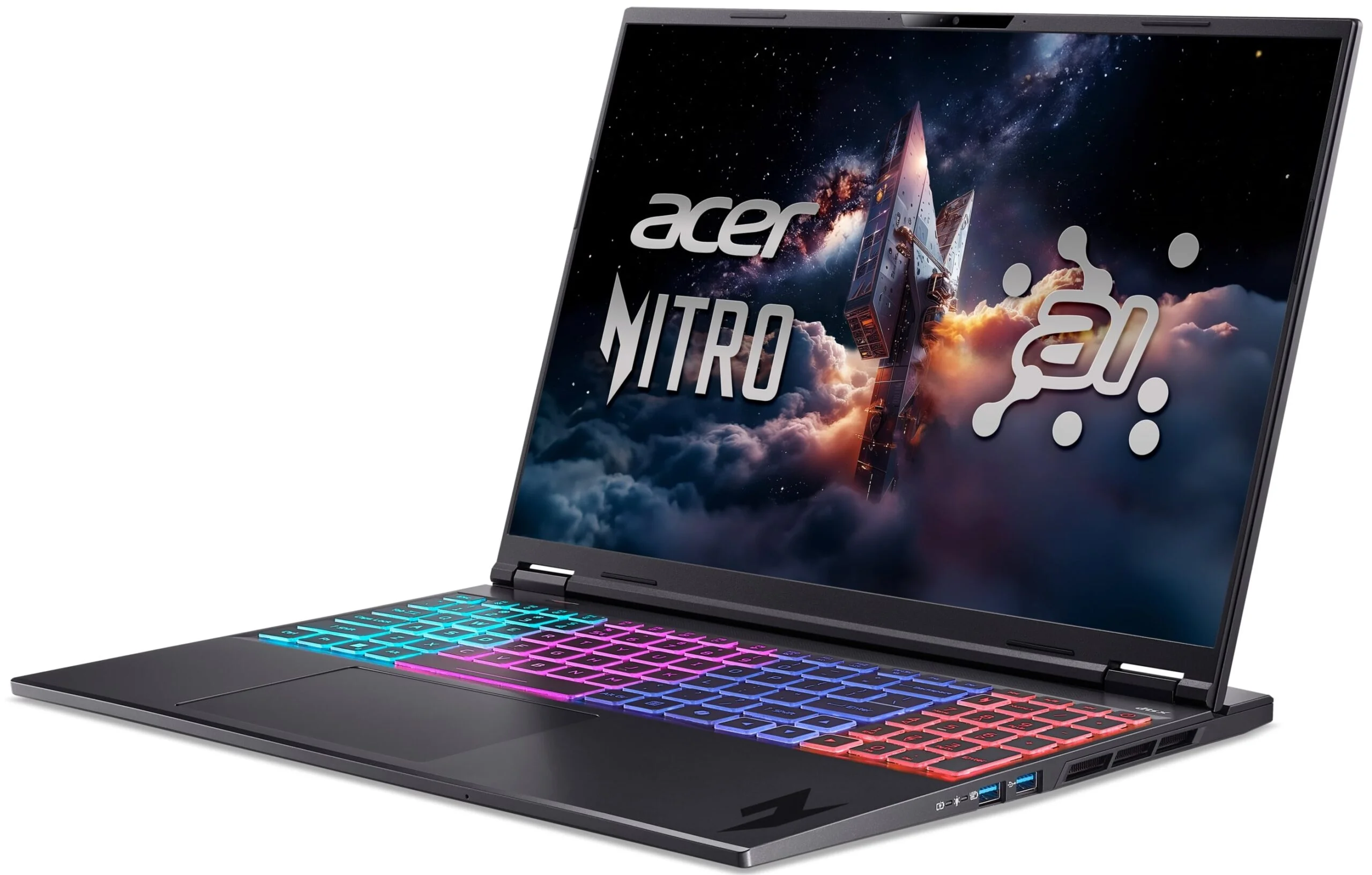 Ноутбук Acer Nitro V 16S ANV16S-71-7771 Intel Core 7 240H/16Gb/SSD1Tb/RTX5060 8Gb (85W)/15.6"/IPS/WUXGA/1920x1200/180Hz/Win11 (SL English)/Black/2.1kg