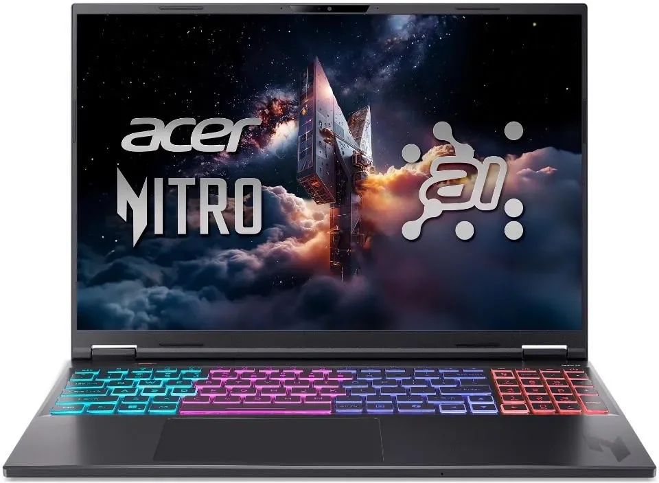 Ноутбук Acer Nitro V 16S ANV16S-71-7771 Intel Core 7 240H/16Gb/SSD1Tb/RTX5060 8Gb (85W)/15.6"/IPS/WUXGA/1920x1200/180Hz/Win11 (SL English)/Black/2.1kg