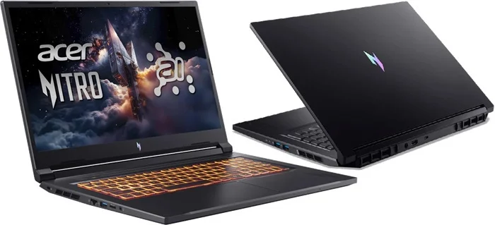 Ноутбук Acer Nitro V 17 AI ANV17-41-R9Q9 AMD Ryzen 7 260/16Gb/SSD1Tb/RTX5060 8Gb (95W)/17.3"/IPS/QHD/2560x1440/165Hz/NoOS/Black/3.1kg (NH.QYVCD.007)