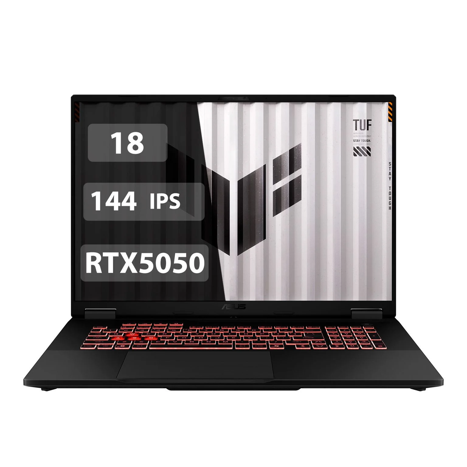 Ноутбук ASUS TUF Gaming A18 FA808UM-S8050 AMD Ryzen 7 260/16Gb/SSD512Gb/RTX5060 8Gb (115W)/18"/IPS/WUXGA/1920x1200/144Hz/NoOS/Jaeger Gray/2.6kg (90NR0