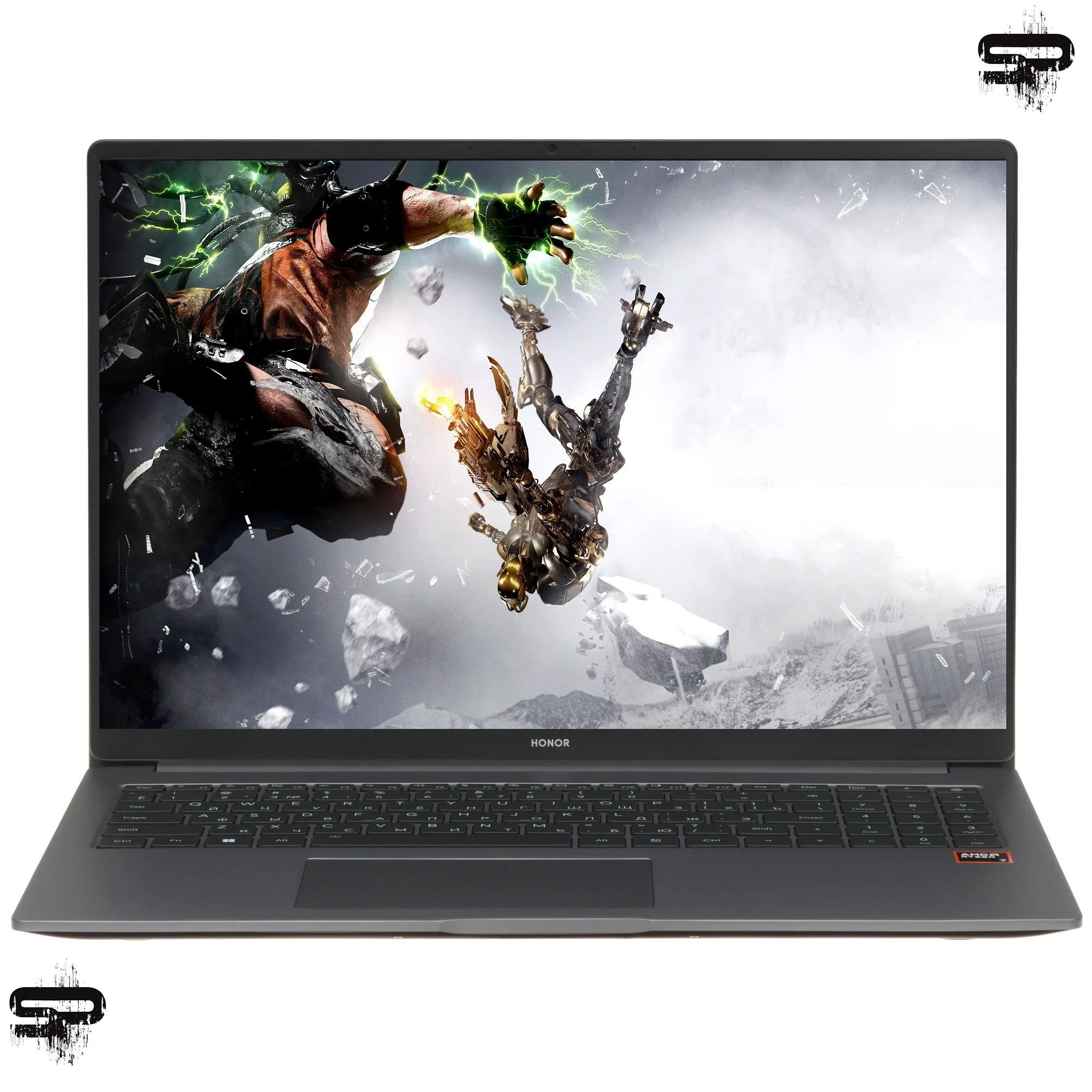 Ноутбук HONOR MagicBook X16 Plus AMD Ryzen 7 8845HS/16Gb/SSD512Gb/16"/IPS/WUXGA/1920x1200/60Hz/Win11/Grey/1.79kg (5301AJPD)