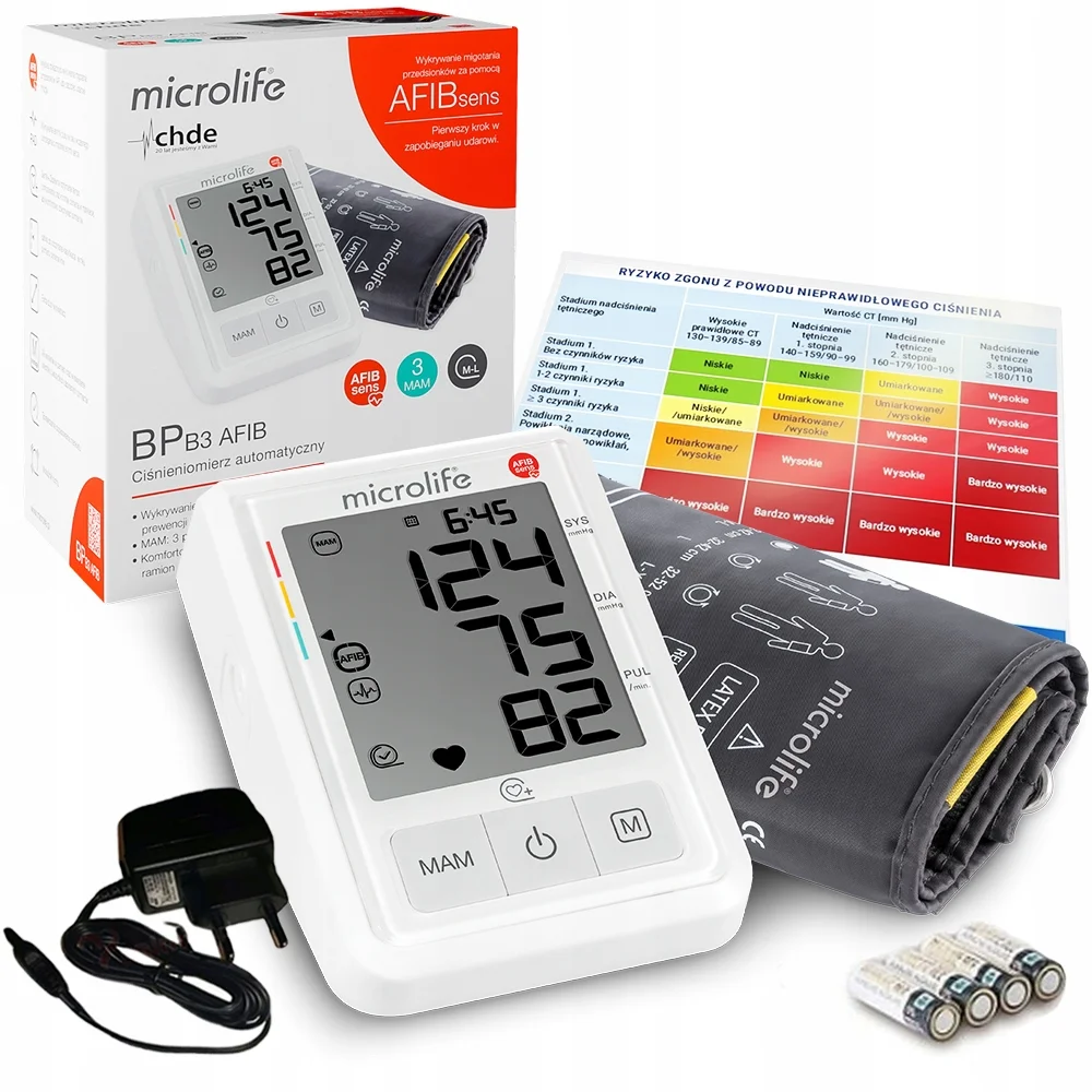 Тонометр Microlife BP B3 Afib с адаптером