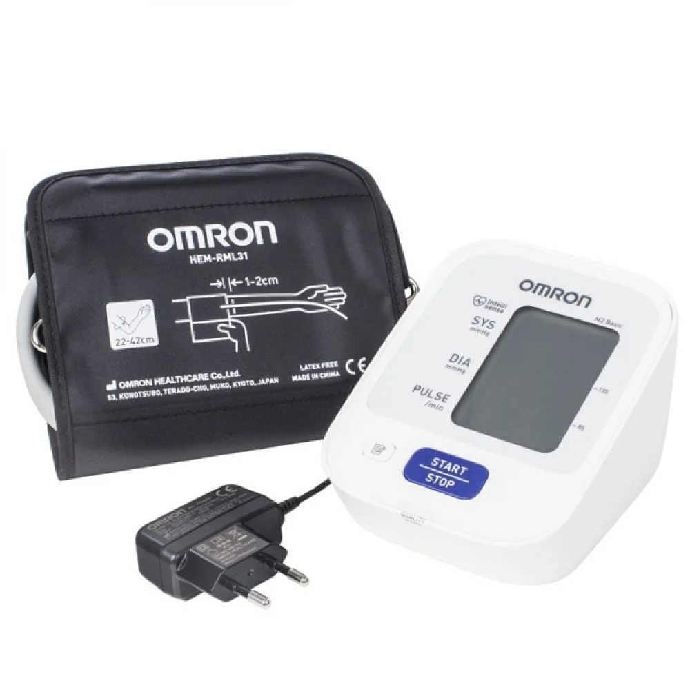 Тонометр Omron M2 Basic (HEM-7121-ALRU) Адаптер и Универсальная манжета