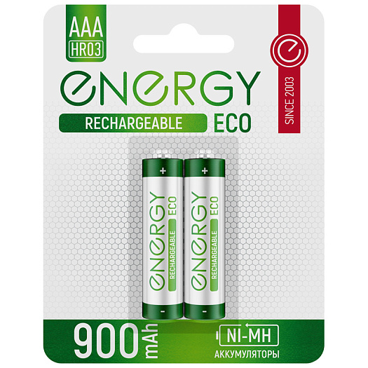 Элемент питания Energy Eco NIMH-900-HR03/2B (АAА) АКБ (цена за упакову 2 шт)