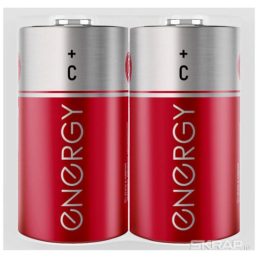 Элемент питания Energy R14/2S (С) солевая (цена за упаковку 2 шт)