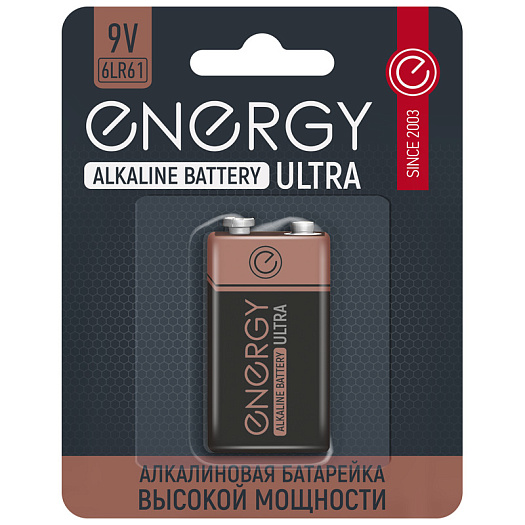 Элемент питания Energy Ultra 6LR61/1B алкалиновая