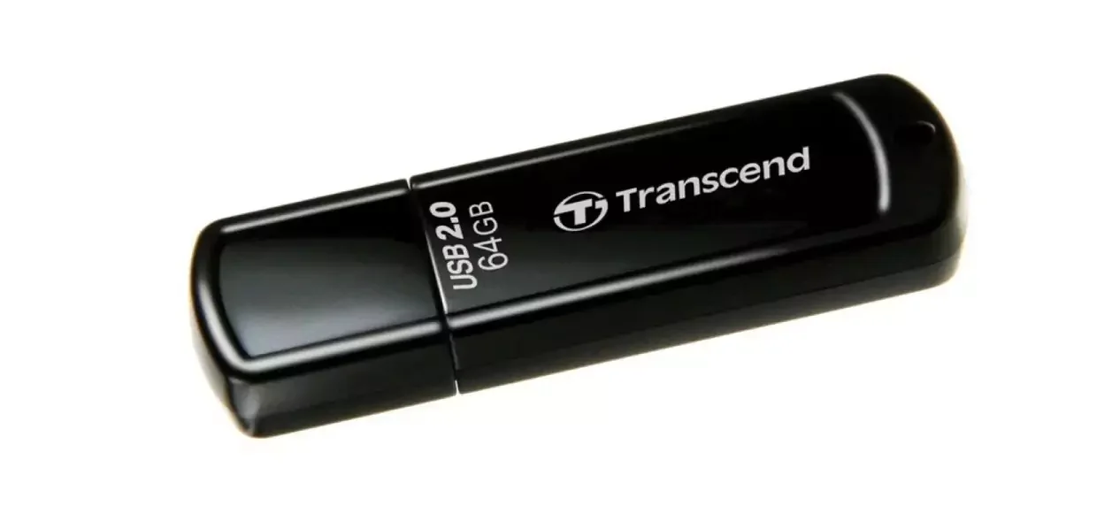 Флеш накопитель 64GB Transcend JetFlash 350, USB 2.0, Черный