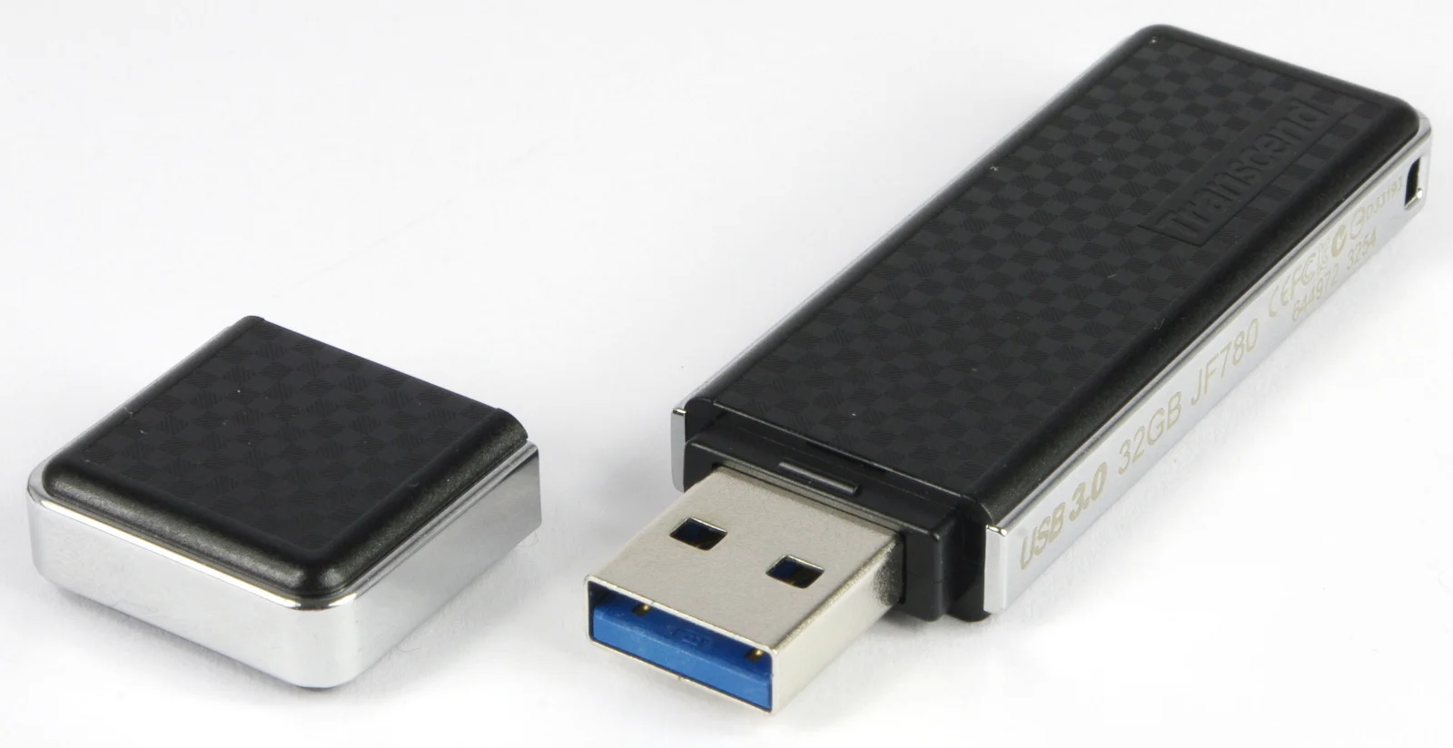 Флеш накопитель 64GB Transcend JetFlash 780, USB 3.1, Черный/Хром
